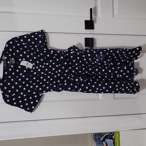 Navy polka dot dress